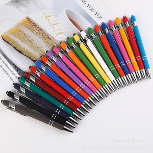 Lüks Metal Ballpen özel Logo plastik sevimli toptan kişiselleştirilmiş promosyon yazı ofis okul Premium tükenmez kalem - Product Image 1