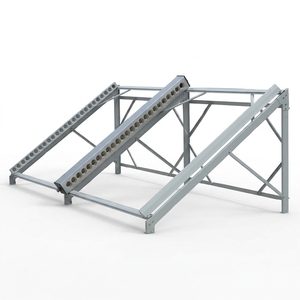 Support de montage <span class=keywords><strong>solaire</strong></span> pour toit plat, plateau de ballast en aluminium, angle réglable 10-60° °   pour l'installation de panneaux solaires commerciaux - Product Image 1