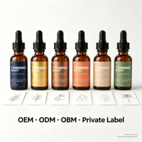 Gouttes de bronzage OEM de haute qualité saveur fraise, vitamines et astaxanthine pour l'éclat de la peau, soutien du collagène et un teint sain