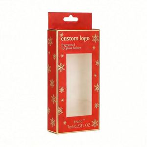 Factory Direct Customizable Free Design Hot Stamped Window White <b>Card</b> <b>Box</b> Festive Ideal for Cosmetic Holiday Gift Packaging - Product Image 1