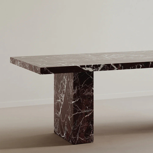 <span class=keywords><strong>Tavolo</strong></span> da Pranzo Moderno di Lusso in <span class=keywords><strong>Marmo</strong></span> <span class=keywords><strong>Rosso</strong></span> Rosa Levanto, Design Rettangolare per Sala da Pranzo, Base per 8 Persone - Product Image 5