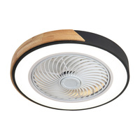 Ventilateur de plafond scandinave en bois massif lampe Ultra-mince chambre à coucher Invisible salle à manger confortable salon étude ventilateur lumière