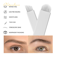 Natureess 7S 21U 0.2mm Offre Spéciale aiguille de Microblading garantie de haute qualité lame de tatouage pour sourcils aiguille de broderie jetable