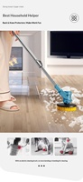 Brosse de nettoyage électrique télescopique multifonctionnelle en plastique 6 en 1 pour le sol, la salle de bain, la terrasse, le balayage, le polissage, le déneigement