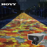 Système de jeu interactif de projection au sol Hovy Outdoor avec écran LCD haute résolution multicolore et mise au point automatique 3D intégrée