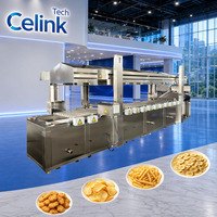 Machine de friture automatique continue, ligne de production de chips de pommes de terre, friteuse à convoyeur en acier inoxydable 304, commande PLC, certifiée CE
