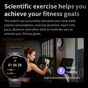 DENIXI T100 스마트워치 + 이어폰 - 남녀 모두를 위한 이중 기능 블루투스 통화 및 심박수 모니터링 스포츠워치 - Product Image 4