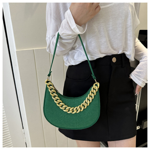 Sac à main bandoulière rétro simple en feutre avec fermeture éclair, nouveauté mode été, pour femme - Product Image 6