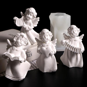 Moule en silicone Early Riser Cupid's Kiss Angel | Harp Candle & Heart Decor Set Cadeau romantique <span class=keywords><strong>de</strong></span> la Saint-Valentin - Product Image 1