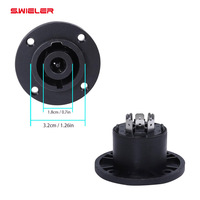 Adaptateur de connecteur femelle Speakon 8 broches, fiches à verrouillage par torsion, prise de montage sur panneau ronde à 8 pôles, compatible avec Neutrik Speakon NL8 NL8FC