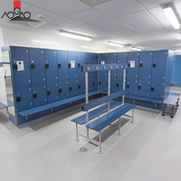 Casiers de gym et de fitness AOGAO en stratifié compact avec serrure à clé, 6 portes, étanches et ignifuges, Guangdong
