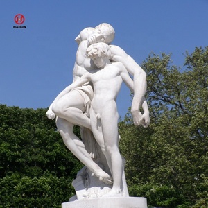 Sculpture de statue de <span class=keywords><strong>David</strong></span> et Goliath en <span class=keywords><strong>marbre</strong></span> blanc grandeur nature classique - Product Image 5