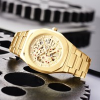 Montre mécanique squelette de luxe pour homme, nouvelle collection, élégante et tendance, lumineuse, étanche, automatique, la plus vendue