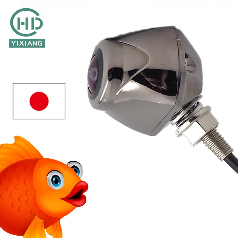 JAPAN AHD 1080P กล้องมุมกว้างพิเศษ170องศา,กล้องสำรองข้อมูลกันน้ำได้ IP69 Night Vision แผ่นป้ายทะเบียนด้านหลังกล้องหน้าสำหรับรถยนต์