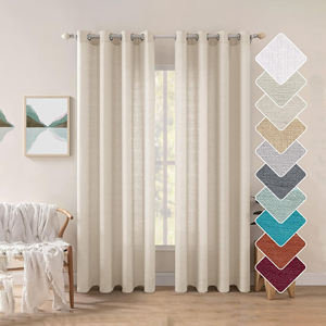 JA Rideaux en lin beige naturel Chambre à coucher Salon Ferme Texturé <span class=keywords><strong>Toile</strong></span> <span class=keywords><strong>de</strong></span> <span class=keywords><strong>jute</strong></span> Look Filtre <span class=keywords><strong>de</strong></span> lumière Intimité Pare-soleil <span class=keywords><strong>de</strong></span> fenêtre tissé - Product Image 1