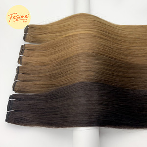 Extensiones de Cabello Humano Virgen 100% Natural, Tejidas a Máquina, Cutícula Alineada, Doble Trama, Puntas Gruesas, Color Natural, Proveedor Mayorista de Cabello - Product Image 2