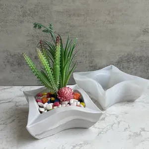 Madrugador Amazon top seller new Square forma Titulares Vaso Vasos de Flores Plantadores de Cimento Moldes de Silicone Molde de Decoração Para Casa