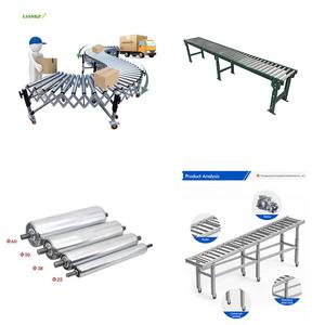 Vrachtwagen Laden Lossen Metalen Flexibele Telescopische Riem Transporteert Zwaartekracht Uitbreidbare Verlengbare Skate Wiel Transportband <span class=keywords><strong>Machine</strong></span> - Product Image 4