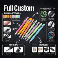 Stylo bille en métal gravé au laser avec logo personnalisé, largeur d'écriture 1,0 mm, corps en aluminium pour promotion