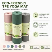 Tapis de yoga TPE Yugaland écoresponsable, couleur unie, antidérapant, pour le bien-être des entreprises (vente en gros)