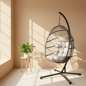 All Weather Cheap <strong>UK</strong> Camping <strong>Garden</strong> Furniture Rattan Outdoor Patio Balcony <strong>Egg</strong> Shape Hanging Swing <strong>Chair</strong> - Product Image 6