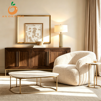 Fauteuil élégant pour salon, dossier incurvé, pivotant à 360 degrés, fauteuil individuel, coussin moelleux, canapé pour villa, appartement, meubles d'intérieur