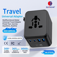 Adaptador de Viaje Universal Compacto Mini GaN de 35W con 2 USB-C y 2 USB-A de Carga Rápida para Teléfono y Portátil