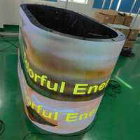 Affichage incurvé par colonne flexible d'affichage à LED coloré de l'énergie HD P1.2 pour annoncer le module mou d'écran de LED