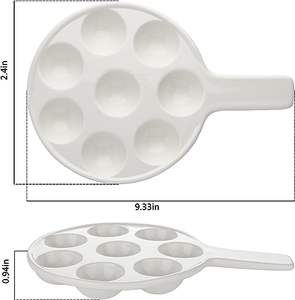 Assiettes d'<span class=keywords><strong>escargot</strong></span> en céramique Assiettes d'<span class=keywords><strong>escargot</strong></span> en <span class=keywords><strong>porcelaine</strong></span> Grand <span class=keywords><strong>plat</strong></span> de cuisson d'<span class=keywords><strong>escargot</strong></span> avec poignée 8 trous - Product Image 2