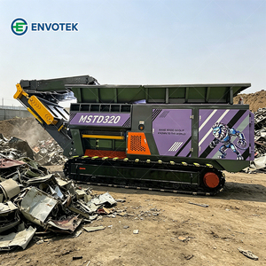 Déchiqueteuse mobile polyvalente montée sur chenilles, déchiqueteuse de déchets plastiques et métalliques robuste pour le recyclage des ferrailles - Product Image 1