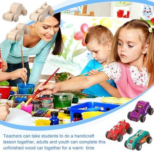 Wood DIY <b>Car</b> Toys, Unfinished Wooden <b>Cars</b>, Crafts for Students Home Activities, Easy Woodworking and Family Time Set - Product Image 6