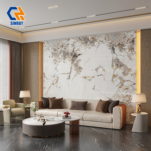 Dalles de sol et de mur en pierre frittée de porcelaine grand format gris 800x2600mm, brillantes, pleine masse, pour intérieur, antibactériennes - Product Image 5