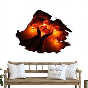 Lot de 3 tableaux imprimés sur toile Art Déco : Mysticisme et Voyantisme aux couleurs vives – Décoration murale suspendue - Product Image 1