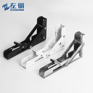 Support d'étagère pliable en acier inoxydable 304 Zuogang avec ressort, support d'angle droit pour rangement - Product Image 1