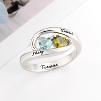 Herzförmiger Wolframring Muttertagsgeschenk für Frauen Modischer Fingerschmuck Großhandelspreis ODM OEM Benutzerdefiniertes Logo Schmuckfabrik