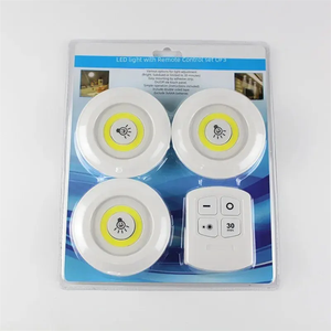 Ba chất kết dính không dây LED Đèn tại chỗ với điều khiển từ xa hẹn giờ COB dưới ánh sáng tủ cho nhà bếp Closet cầu thang - Product Image 1