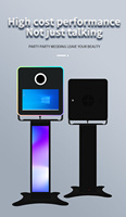 Photomaton avec machine annulaire pour la fête, portable écran tactile, miroir magique photomaton événementiel articles de location