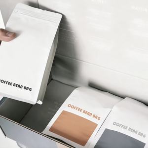 Bolsa de Embalaje de Alimentos con Sellado de 8 Lados, Impresión Personalizada, Reutilizable, con Cierre, Base Plana, Capacidad de 250g, 500g, 1kg para Granos de Café y Gelatina - Product Image 2