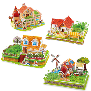 Jouet de <span class=keywords><strong>puzzle</strong></span> <span class=keywords><strong>en</strong></span> papier 3D créatif, jouet de <span class=keywords><strong>puzzle</strong></span> éducatif pour enfants, modèle de construction de maison <span class=keywords><strong>en</strong></span> <span class=keywords><strong>puzzle</strong></span> - Product Image 4