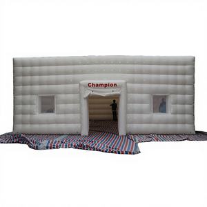 Carpa Inflable Blanca Sellada con Bomba de Aire Eléctrica, Impermeable, para Campamentos y Eventos al Aire Libre - Product Image 1