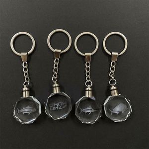 Porte-clés en cristal LED multicolores, gravure laser 3D personnalisée, logo, marchandises pour événements, célébration élégante d'anniversaire, couleurs vibrantes - Product Image 2
