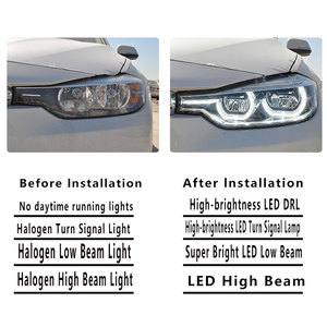 ไฟหน้า LED รูปทรงช้อนรุ่นอัปเกรด, ไฟ DRL สองสี, ไฟเลี้ยวแบบ Sequential, ติดตั้งง่ายแบบ Plug-and-Play, สำหรับ BMW ซีรีส์ 3 F30 F35 ปี 2013-2015 - Product Image 4