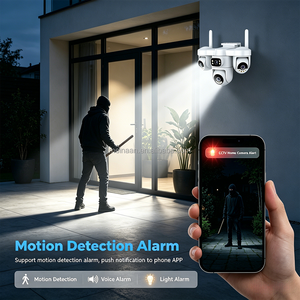 Cámara <span class=keywords><strong>IP</strong></span> de Seguridad CCTV WiFi de Doble Banda 2.4G 5G OEM de 20MP 10K Inalámbrica con 4 Lentes y 4 Pantallas para Monitoreo Interior y Exterior - Product Image 5
