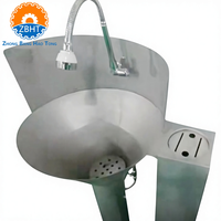 Évier de lavage des mains à commande au pied en acier inoxydable 304, stérilisation des couteaux, chauffage électrique/vapeur de qualité alimentaire, ISO9001 CE