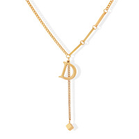 Initial 26 lettres Alphabet sans ternissement étanche Non Tanish acier inoxydable Fine bijoux de mode colliers pour femmes 2024