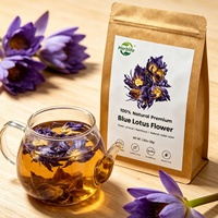 Té de Flores de Loto Azul Premium, Natural y Herbal, de Marca Privada OEM, Venta al Por Mayor de Fábrica China, Suplemento de Flores Secas Integrales