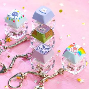 Llavero LED personalizado con sonido de anime, bonito llavero de acrílico con diseño de dibujos animados, clicker antiestrés de plástico, regalo para aliviar el estrés - Product Image 3