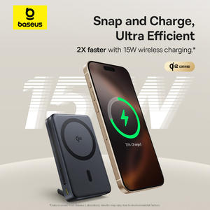 <span class=keywords><strong>Power</strong></span> Bank Magnetico <span class=keywords><strong>Ba</strong></span> se us Nomos Qi2 con Cavo USB-C Integrato, Caricabatterie Wireless Magnetico per Telefoni Cellulari - Product Image 3