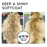 Nouveaux produits de toilettage pour animaux de compagnie en acier inoxydable, peigne auto-nettoyant pour chiots et chiens, brosse pour animaux de compagnie