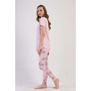 KADIN LYC SUPREM O YAKA KISA KOL BLUZU UZUN ETEGI OVAL MANSETLI TAYT PIJAMA TAKIM - สีชมพู - สีชมพู - Product Image 2